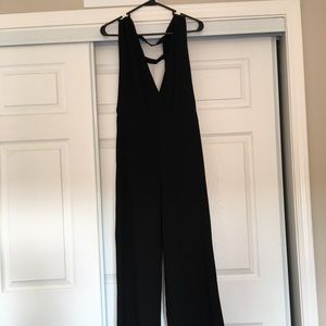 V neck pants jumpsuit